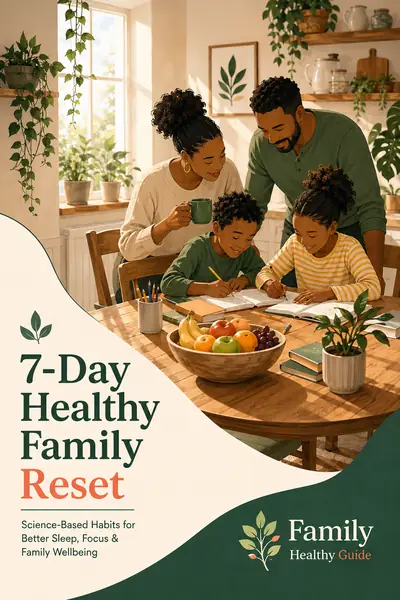 Cover of the free 7-Day Healthy Family Reset guide