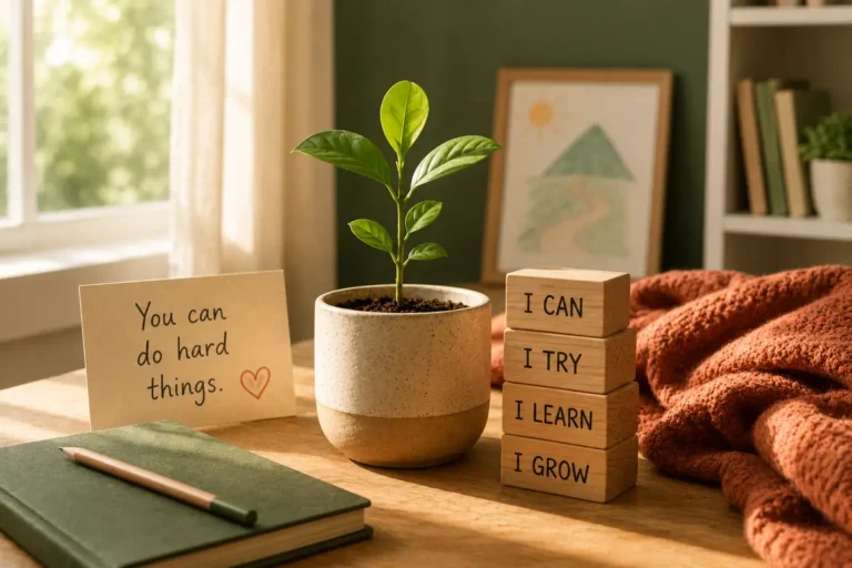 A calm child's room designed to support emotional resilience and recovery